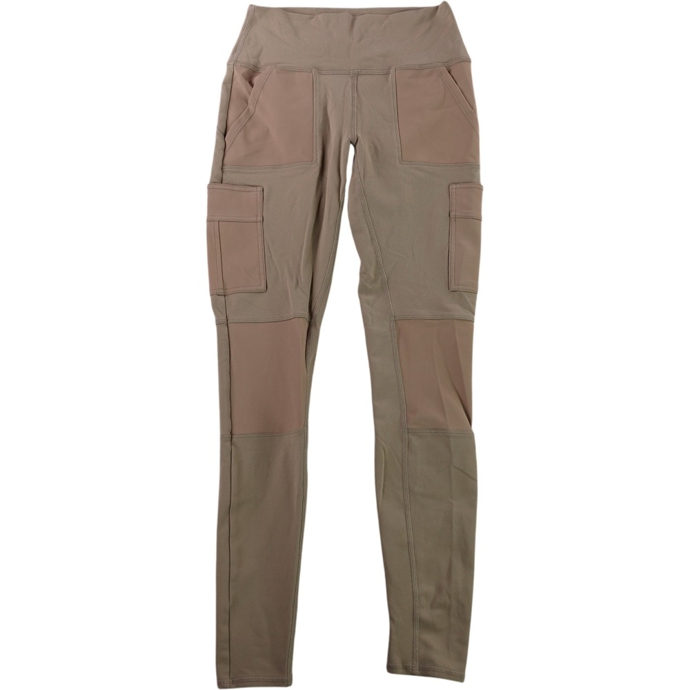 Alo Yoga Cargo Leggings Womens Medium Gravel High Waist Slim Fit Activewear